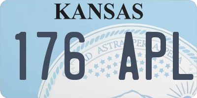 KS license plate 176APL