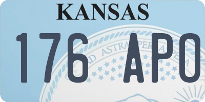 KS license plate 176APO