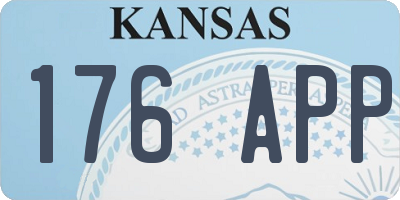 KS license plate 176APP