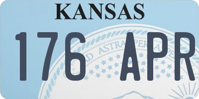 KS license plate 176APR