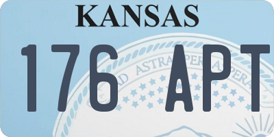 KS license plate 176APT