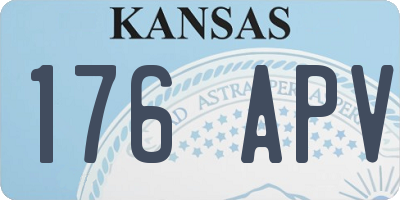 KS license plate 176APV