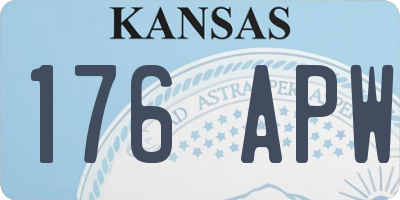 KS license plate 176APW