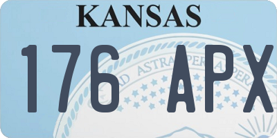 KS license plate 176APX