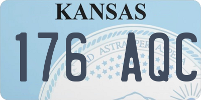 KS license plate 176AQC