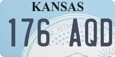 KS license plate 176AQD