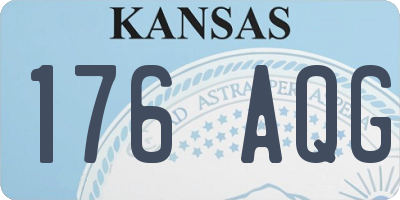 KS license plate 176AQG