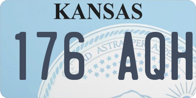 KS license plate 176AQH