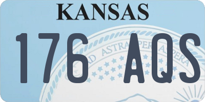 KS license plate 176AQS