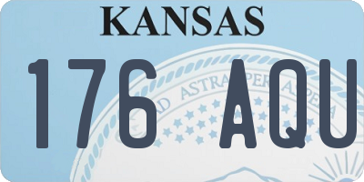 KS license plate 176AQU