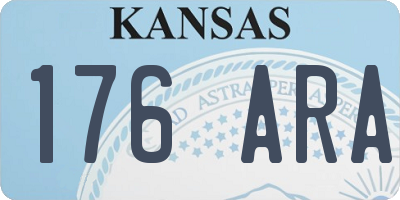 KS license plate 176ARA