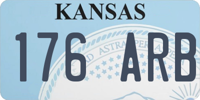 KS license plate 176ARB