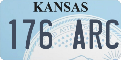 KS license plate 176ARC