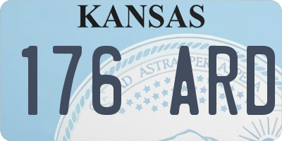 KS license plate 176ARD