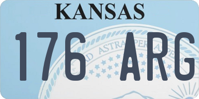 KS license plate 176ARG