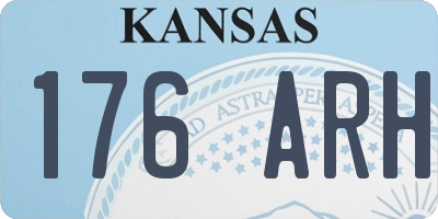 KS license plate 176ARH