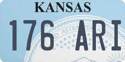 KS license plate 176ARI