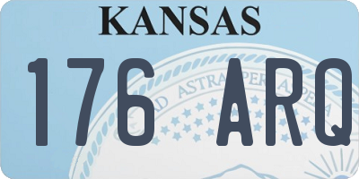 KS license plate 176ARQ
