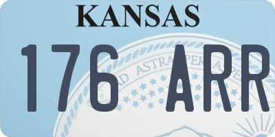 KS license plate 176ARR
