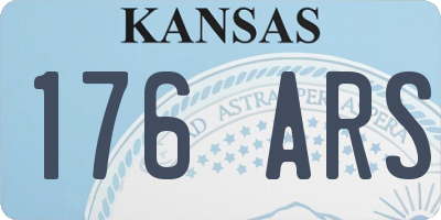 KS license plate 176ARS