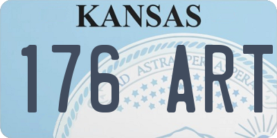 KS license plate 176ART