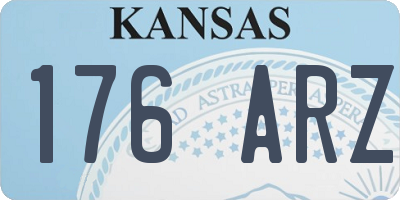 KS license plate 176ARZ