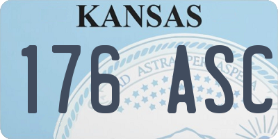 KS license plate 176ASC