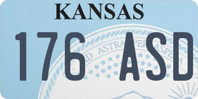 KS license plate 176ASD