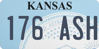 KS license plate 176ASH
