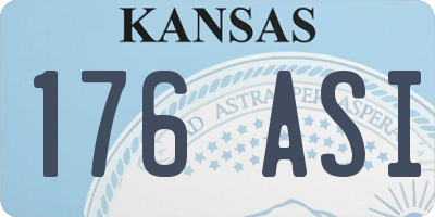KS license plate 176ASI