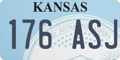 KS license plate 176ASJ