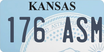 KS license plate 176ASM