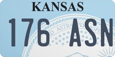 KS license plate 176ASN