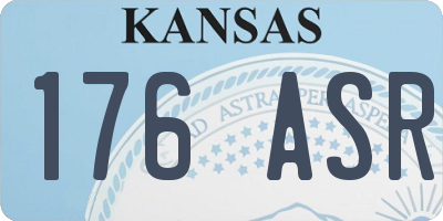 KS license plate 176ASR