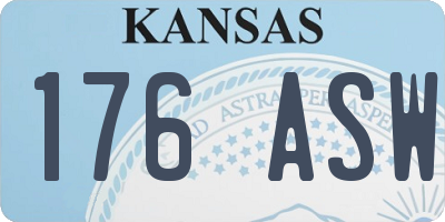 KS license plate 176ASW