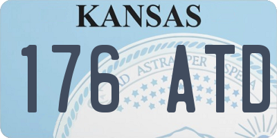 KS license plate 176ATD