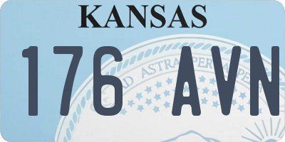 KS license plate 176AVN