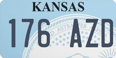 KS license plate 176AZD