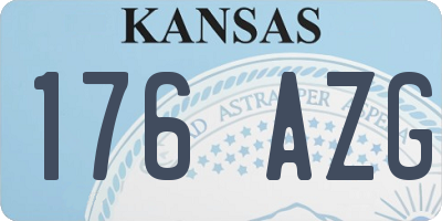 KS license plate 176AZG