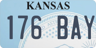 KS license plate 176BAY