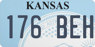 KS license plate 176BEH