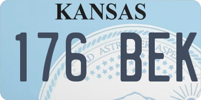 KS license plate 176BEK