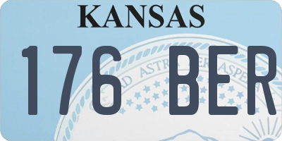 KS license plate 176BER