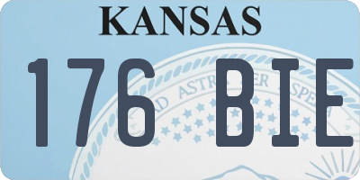 KS license plate 176BIE