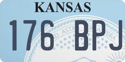 KS license plate 176BPJ