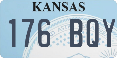 KS license plate 176BQY