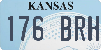 KS license plate 176BRH