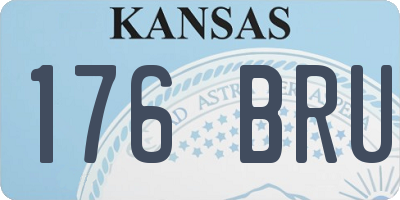 KS license plate 176BRU