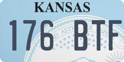 KS license plate 176BTF