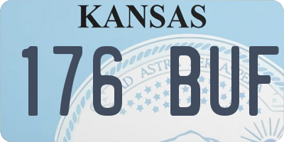 KS license plate 176BUF